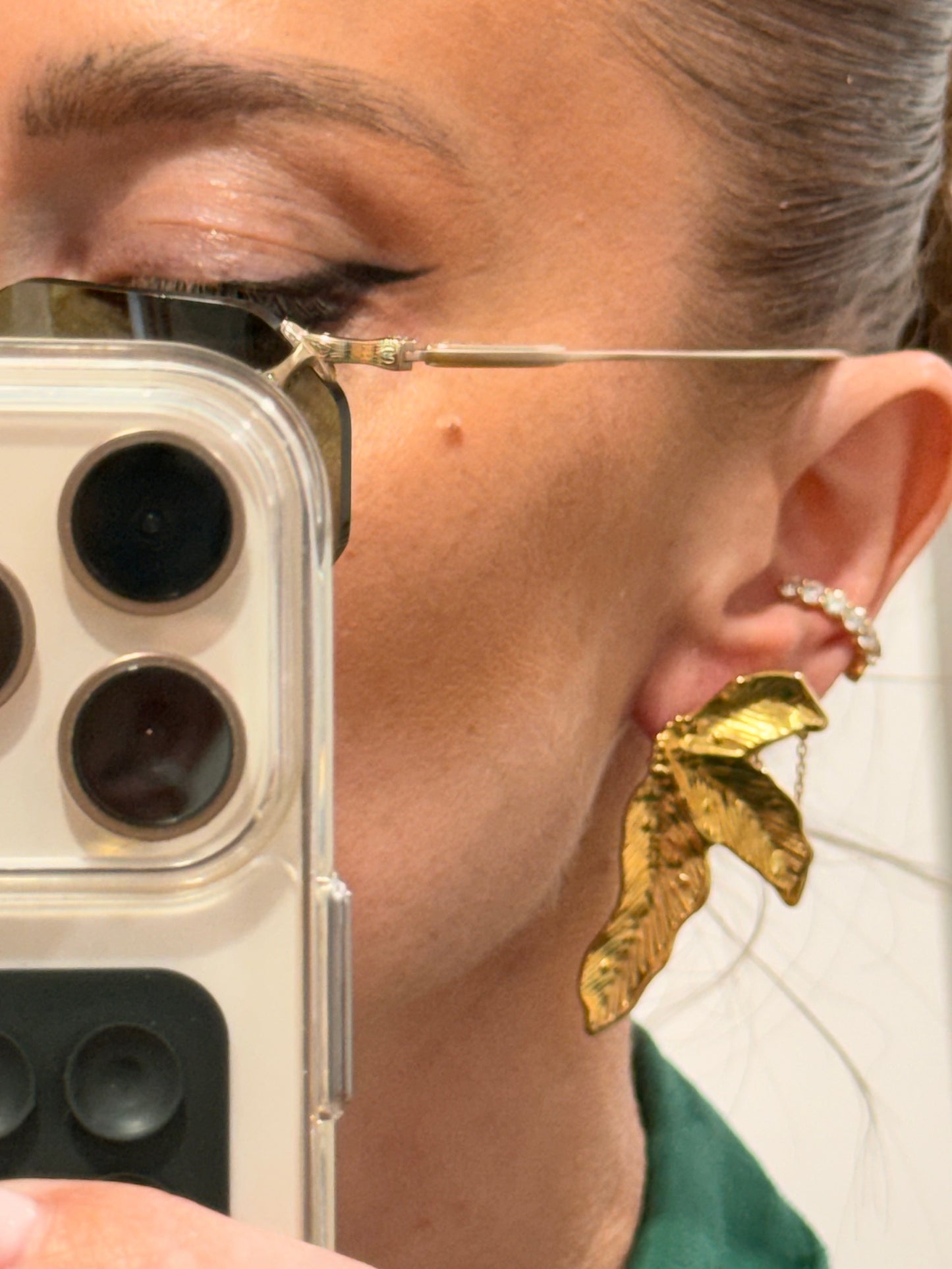 Leaves chuncky earrings