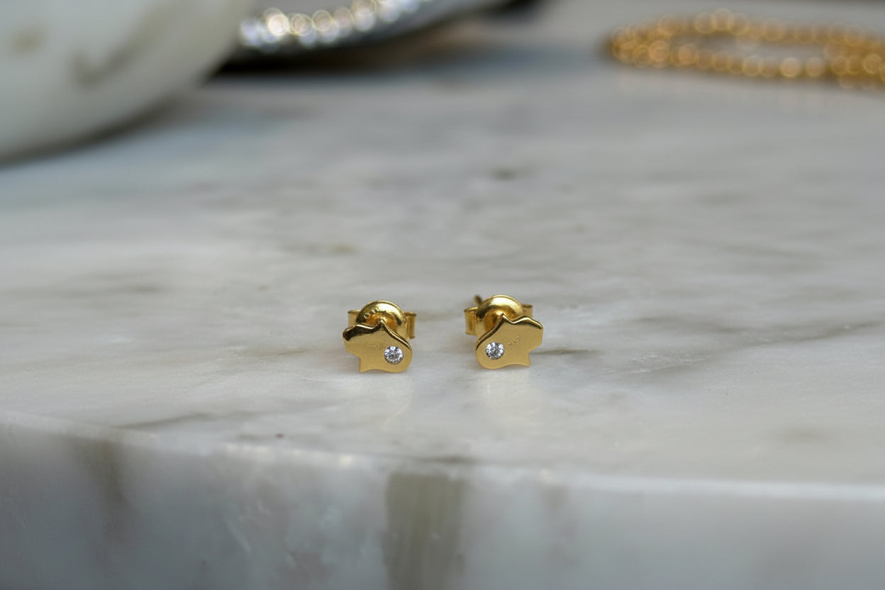 Hamsa stud earrings