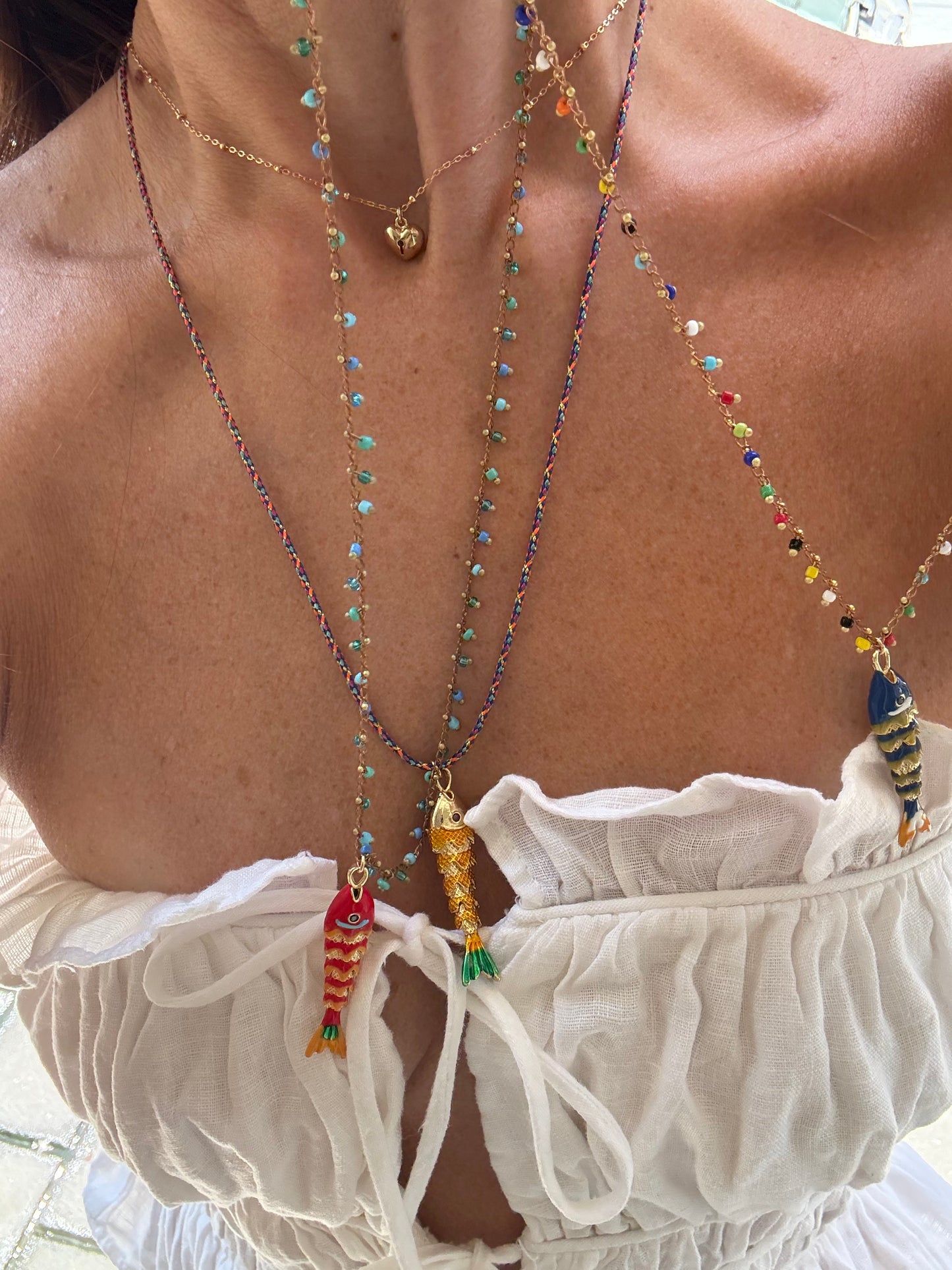colorfull fish necklace