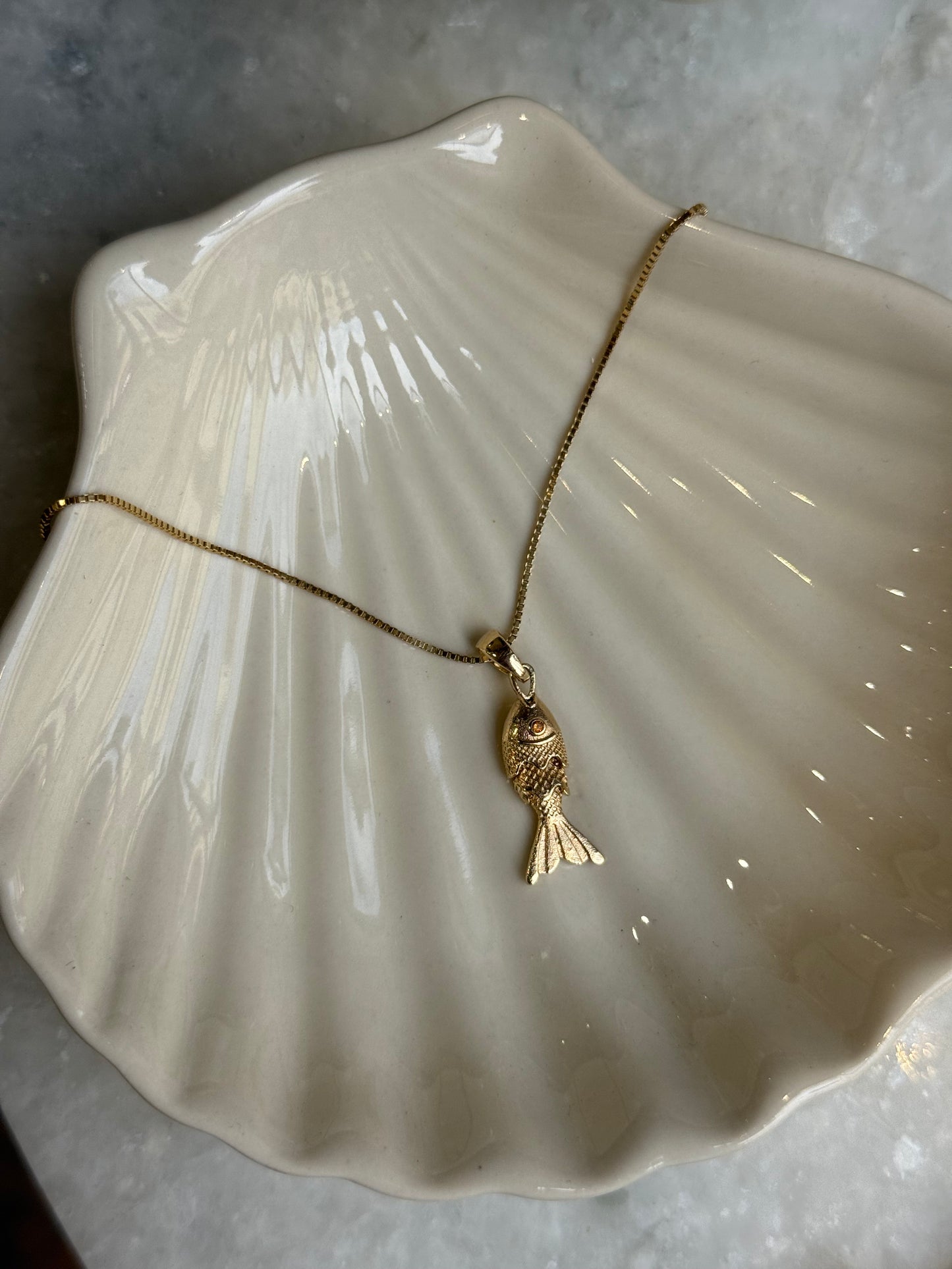 mini fish necklace