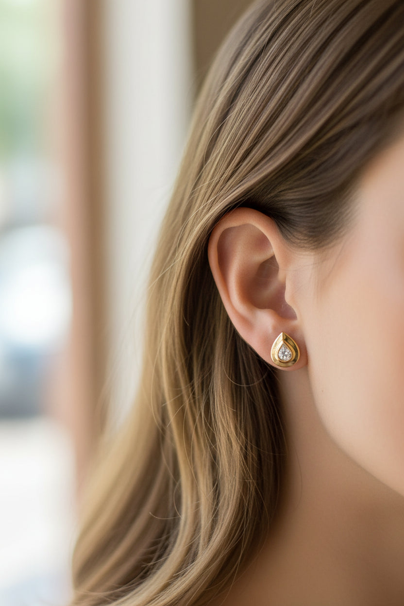 Drop stud earrings